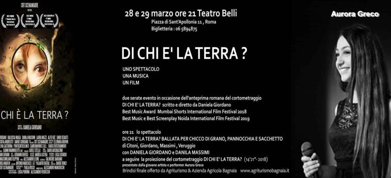 28 e 29 marzo al Teatro Belli DI CHI E’ LA TERRA?